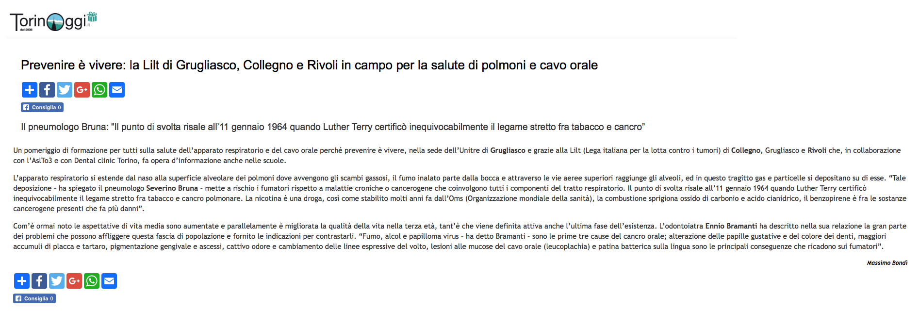 Articolo “TorinoOggi.it”